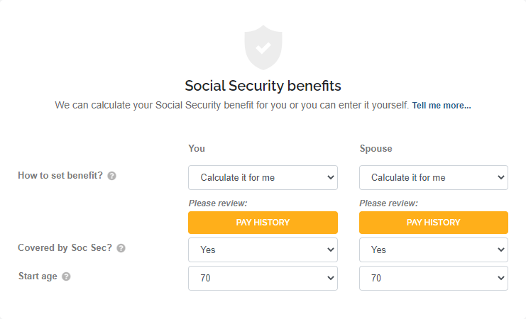 Retirement Calculator - Case Study - Social Security